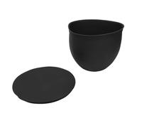 Oreilet Revestimientos Silicona Tazones para Batidora Pie Ayuda Cocina 5QT, Revestimiento Tazones con Tapas, Mezcladores Repuesto Revestimientos Cocina para KSM150 KSM180 (BLACK)