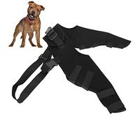Oreilet Rodillera para Dog para Pierna Trasera, Protector Ajustable para Patas Traseras, Arnés Envolvente Soporte para Pierna una Mejor Recuperación, Anti (Polainas Dobles HJ25 Negras M)