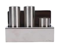 Oreilet Salero de Acero Inoxidable, Soporte para Palillos de Dientes con Soporte, Salero, para Palillos, Botella de Condimento, Dragado para Mostrador de Cocina o Mesa de Restaurante