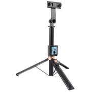 Oreilet Selfie Stick Trípode con Pantalla de Monitor de Selfie 2 Pulgadas, Trípode Retráctil con Control Remoto, Utilizando Cámara Trasera del Teléfono para Vlog en Transmisión Baja