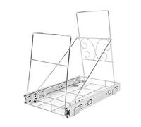 Oreilet Soporte Extraíble para Cubo de Basura, Organizador de Cubo de Basura Deslizante Debajo del Gabinete con Guías de Rodamiento de Bolas para Contenedores de 30-40 Cuartos