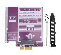 Oreilet Tarjeta de Expansión PCIe 5.0 X4 a U.2, Tarjeta Adaptadora de Disco Duro Profesional de Alta Velocidad 128 Gbps SFF8639 PCIe 5.0 X4 a U.3 con Soporte para Window para