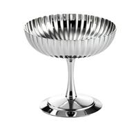 Oreilet Taza de Postre de Helado con Patas de Acero Inoxidable, Cuenco para Servir con Diseño de Cuchara a Juego para Pudín, Yogur, Ensalada de Frutas, Helado, Uso en Fiestas (SILVER)