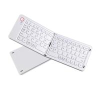 Oreilet Teclado Bluetooth Plegable, Teclado Inalámbrico Plegable Portátil 67 Teclas, Mini Teclado Recargable Ultradelgado, Teclado Viaje Bolsillo para Teléfono Inteligente Tableta