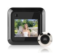 Oreilet Visor de Puerta Digital, Pantalla LCD de 2,4 Pulgadas Visor de Puerta Electrónico de Mirilla con Campana, Cámara de Mirilla Gran Angular de 95 ° de Ojo de para Seguridad en el Hogar de