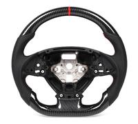 Oreilet Volante Nuevo para C7 2014-2019. Exquisito Volante Profesional en Forma de D, con Base Plana y Empuñadura de Cuero Perforado, Estilo Fibra de Carbono Hydro Dip.