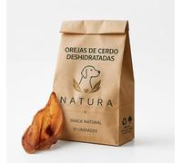 Orejas de Cerdo Deshidratadas para Perros - Snack Natural 100% Cerdo - Premio Dental para Perros de Todas Las Razas - Sin Conservantes ni Aditivos - 10 Unidades
