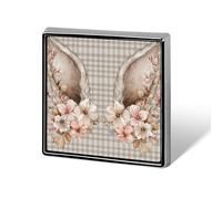 Orejas de conejo de acuarela con flores, estilo Cottagecore, unisex, broches y alfileres, cuadrados, ligeros, para solapa, joyería para ropa, chal, sombrero