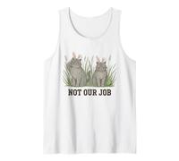 Orejas de Conejo de Gato de Pascua no es Nuestro Trabajo Divertido Camiseta sin Mangas