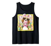 Orejas de Conejo de Perro de Pascua Divertido Beagle Conejo de Pascua Perro Camiseta sin Mangas