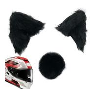 Orejas de Gato para Casco de Motocicleta: Accesorios de Felpa para Orejas de Gatito con Soporte Adhesivo, complemento Decorativo Lindo para Casco diseñado para un Estilo en Bicicletas