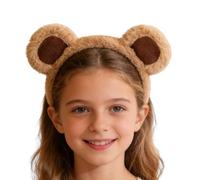 Orejas De Oso | Diadema Ajustable De Peluche De Disfraz | Diadema De Orejas De Animal Marrón Para | Para Niñas Adolescentes Halloween Cumpleaños Sesiones