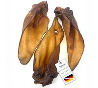 Orejas de vacuno con concha para perros, 50 unidades, naturales y de alta calidad, bajas en grasa y ricas en proteínas, artículos para el cuidado dental de Wuffsnacks