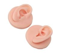 Orejas Falsas, Modelo de Oreja Humana Falsa Modelo de Oído Suave Simulación Alta Partes del Cuerpo para Práctica Perforadora y Joyería Herramienta Enseñanza Acupuntura (Tono de piel claro)