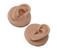 Orejas Falsas, Modelo de Oreja Humana Falsa Modelo de Oído Suave Simulación Alta Partes del Cuerpo para Práctica Perforadora y Joyería Herramienta Enseñanza Acupuntura (Tono de piel profunda)