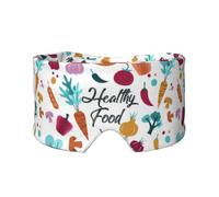 Orejeras con estampado de alimentos saludables para adultos y niños, para dormir, viajes, hogar, oficina, ayuda para una siesta reparadora