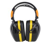 Orejeras con reducción de ruido Protección auditiva liviana y plegable Orejeras de seguridad para la cabeza para disparar en el jardín Forro de esponja para cortar Rotación de 360 (Negro Amarillo)