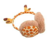 Orejeras de Felpa para Invierno, Diadema Antler Naranja para Chicas | Suaves y Elásticas, Textura Fina, Estilo Tierno y Navideño, para Frío, Senderismo y Trayectos