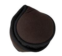 Orejeras de invierno para hombre, de gran tamaño, plegables, de forro polar, para mujer, orejeras ajustables para actividades al aire libre (marrón)