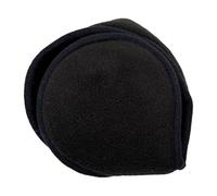 Orejeras de invierno para hombre, de gran tamaño, plegables, de forro polar, para mujeres, ajustables, para actividades al aire última intervensión, Negro -, L