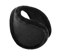 Orejeras de invierno para mujer, calentadores de orejas de felpa, resistentes al viento, unisex, protección auditiva, accesorios de invierno para invierno y exteriores, Negro, Refer to description