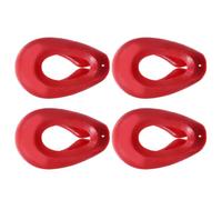 Orejeras de Silicona para Teñir el Cabello, 2 Pares Rojas