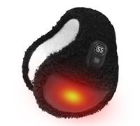 Orejeras eléctricas con calefacción: recargables y plegables, calentadores de oídos con calefacción de 3 niveles, interior de forro polar de felpa, función de apagado automático, cómoda diadema