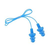 Orejeras Impermeables de Silicona Suave con Cable para Prevención de Ruido, Tapones para los Oídos para Natación, Bordes Limpios, Sellado de 3 Capas (BLUE)