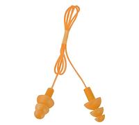 Orejeras Impermeables de Silicona Suave con Cable para Prevención de Ruido, Tapones para los Oídos para Natación, Bordes Limpios, Sellado de 3 Capas (ORANGE)