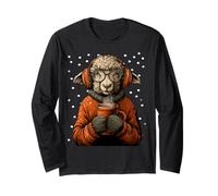 Orejeras Lindas ovejas en Gafas café Divertido Invierno Animal Manga Larga