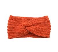 Orejeras Mujer Diadema cruzada tejida ancha de invierno for mujer, turbante elástico Color sólido a la moda for Yoga, bandanas, diademas(Style 2 orange)