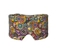 Orejeras opacas con estampado floral de círculos étnicos, bloqueo de ruido, para adultos, niños, hombres y mujeres