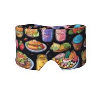 Orejeras para adultos con estampado de alimentos saludables, bloqueo de opacidad, para dormir, hogar, oficina, viajes