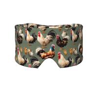 Orejeras para adultos con estampado de pollo y gallo con bloqueo de opacidad suave para dormir en casa, oficina, viajes