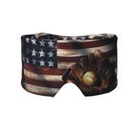 Orejeras para dormir con diseño de bandera americana, diseño de béisbol y bloqueo de ruido y cobertura de luz, ayuda para dormir