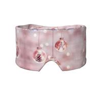 Orejeras para dormir con diseño de bola de Navidad rosa para hombres y mujeres, máscara para viajes, yoga, meditación y sueño nocturno