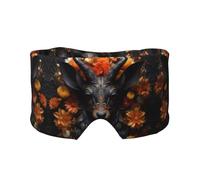 Orejeras para dormir con estampado de antílope negro con flores, bloquea la luz, ajustable, ideal para viajes, meditación y yoga