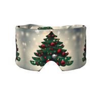 Orejeras para dormir con estampado de árbol de Navidad, bloquea la luz, ajustable, ideal para viajes, meditación y yoga