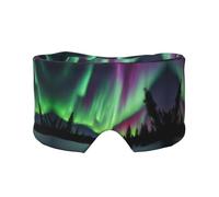Orejeras para dormir con estampado de auroras boreales, máscara de ojos para adultos, perfecta para viajes, camping, meditación