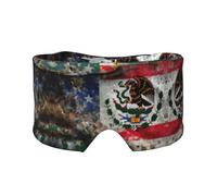 Orejeras para dormir con estampado de bandera mexicana americana, máscara de ojos para adultos, perfecta para viajes, camping, meditación