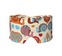 Orejeras para dormir con estampado de caracol, diadema ajustable, unisex, para viajes, meditación, yoga, siesta