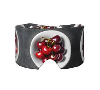 Orejeras para dormir con estampado de cereza fresca, máscara de ojos para adultos, perfecta para viajes, camping, meditación