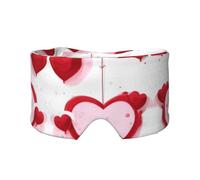 Orejeras para dormir con estampado de corazón rojo, bloquea la luz, ajustable, ideal para viajes, meditación y yoga