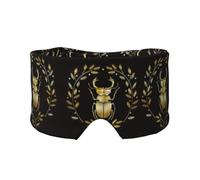 Orejeras para dormir con estampado de corona de insectos, transpirable, ajustable, para yoga, viajes, mantiene el calor, sombreado