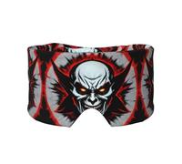 Orejeras para dormir con estampado de fantasma malvado rojo y negro, bloquea la luz, ajustable, ideal para viajes, meditación y yoga