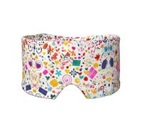 Orejeras para dormir con estampado de fondo de feliz cumpleaños, bloquea la luz, ajustable, ideal para viajes, meditación y yoga