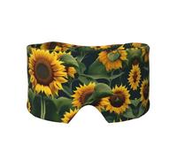 Orejeras para dormir con estampado de girasoles y plantas, transpirable, ajustable, mantiene el calor, sombreado, ayuda cómoda