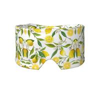 Orejeras para dormir con estampado de limones tropicales frescos, transpirables, ajustables, opacas, cómodas