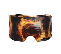 Orejeras para dormir con estampado de llamas de baloncesto en llamas y agua, bloquea la luz, ajustable, ideal para viajes, meditación y yoga