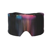 Orejeras para dormir con estampado de lluvia arcoíris colorida, para meditación y viajes, transpirable, ajustable y cobertura completa
